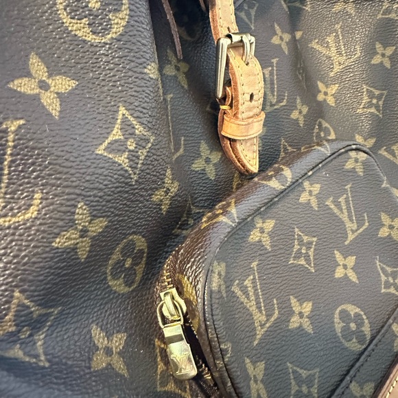 Authentic Louis Vuitton Monogram Leather Canvas Backpack - Picture 3 of 9